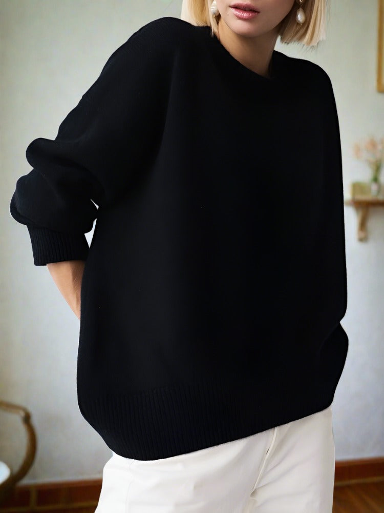 Dames-Trui – Comfortabele gebreide trui met lange mouwen en trendy design