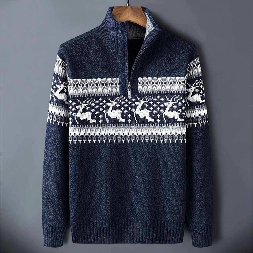 Pullover heren – Halve rits trui van ademend materiaal voor casual stijl
