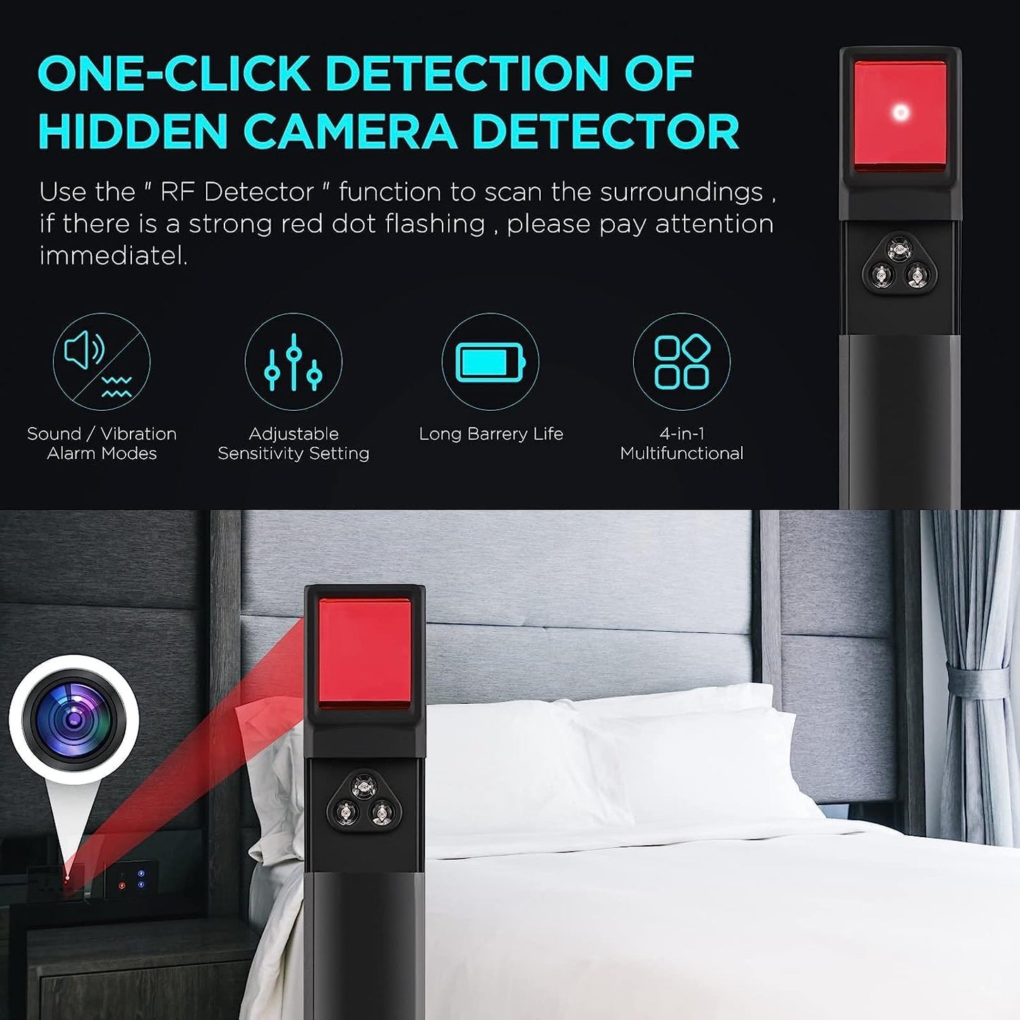 Camera Detector met RF en GPS Trackingdetectie