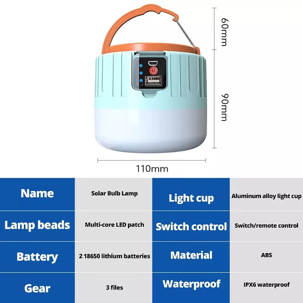 Camping Lantaarn LED Draagbaar Oplaadbaar Verlichting