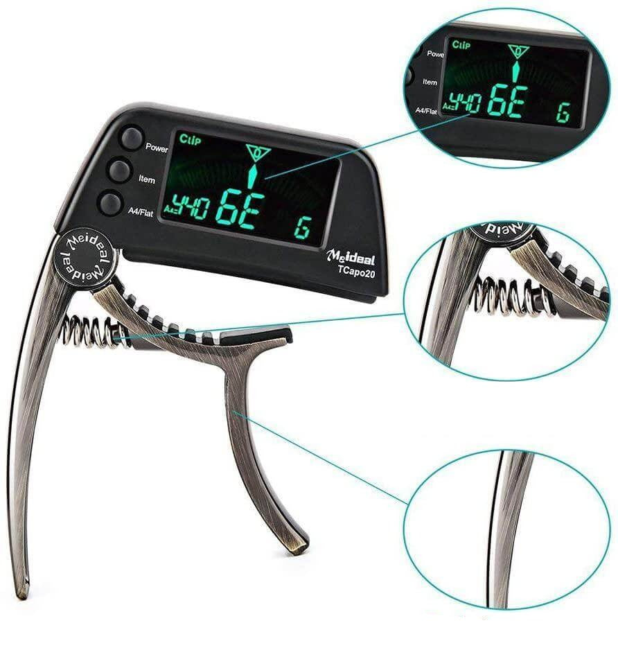 Capo en Stimmgerät voor Gitaar 2-in-1