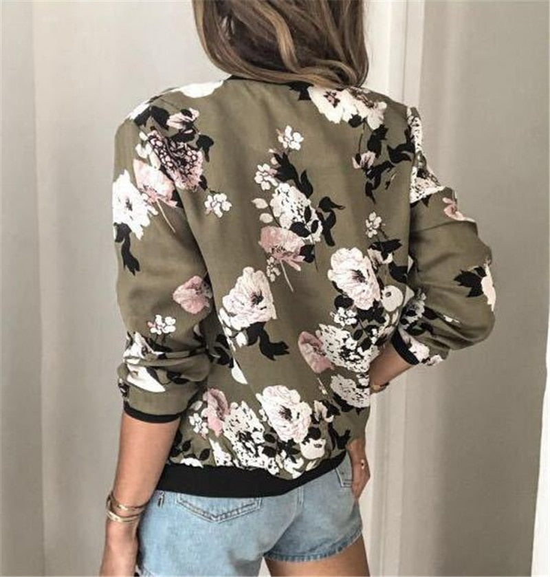 Bloemenjas Dames – Elegante Jas met Bloemenprint voor Lente en Zomer