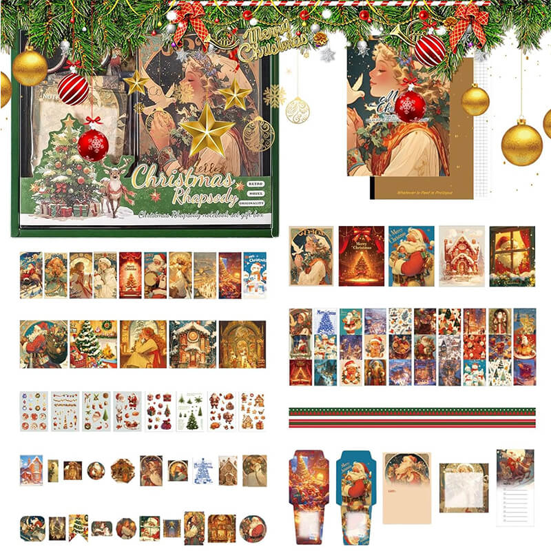 Kerst Scrapbook Stickers Set Notitieboek Decals Plaknotities