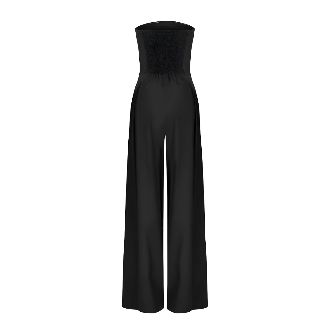 Jumpsuit strapless dames – Elegante jumpsuit zonder schouders voor feesten