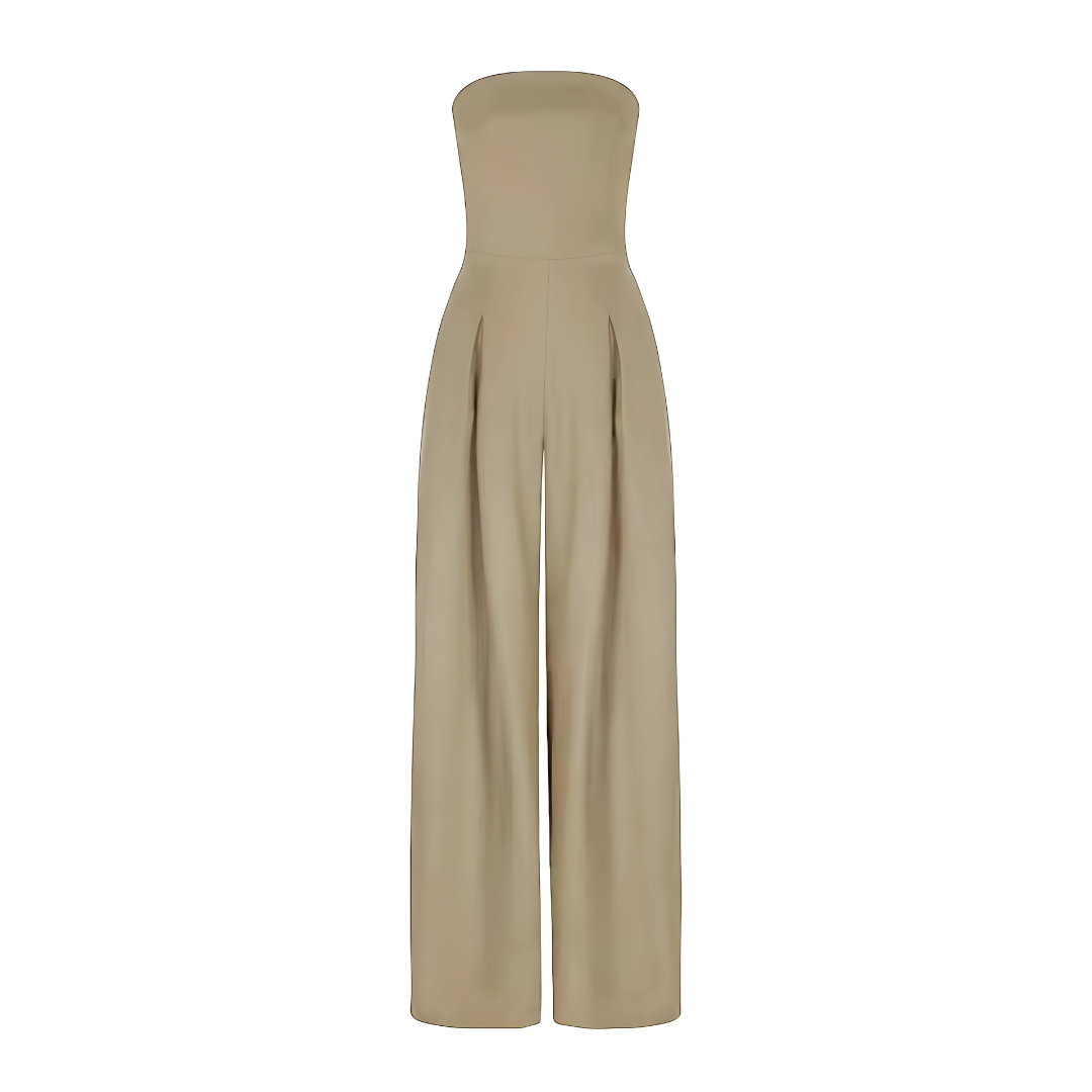 Jumpsuit strapless dames – Elegante jumpsuit zonder schouders voor feesten