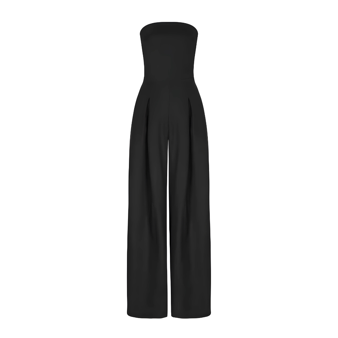 Jumpsuit strapless dames – Elegante jumpsuit zonder schouders voor feesten