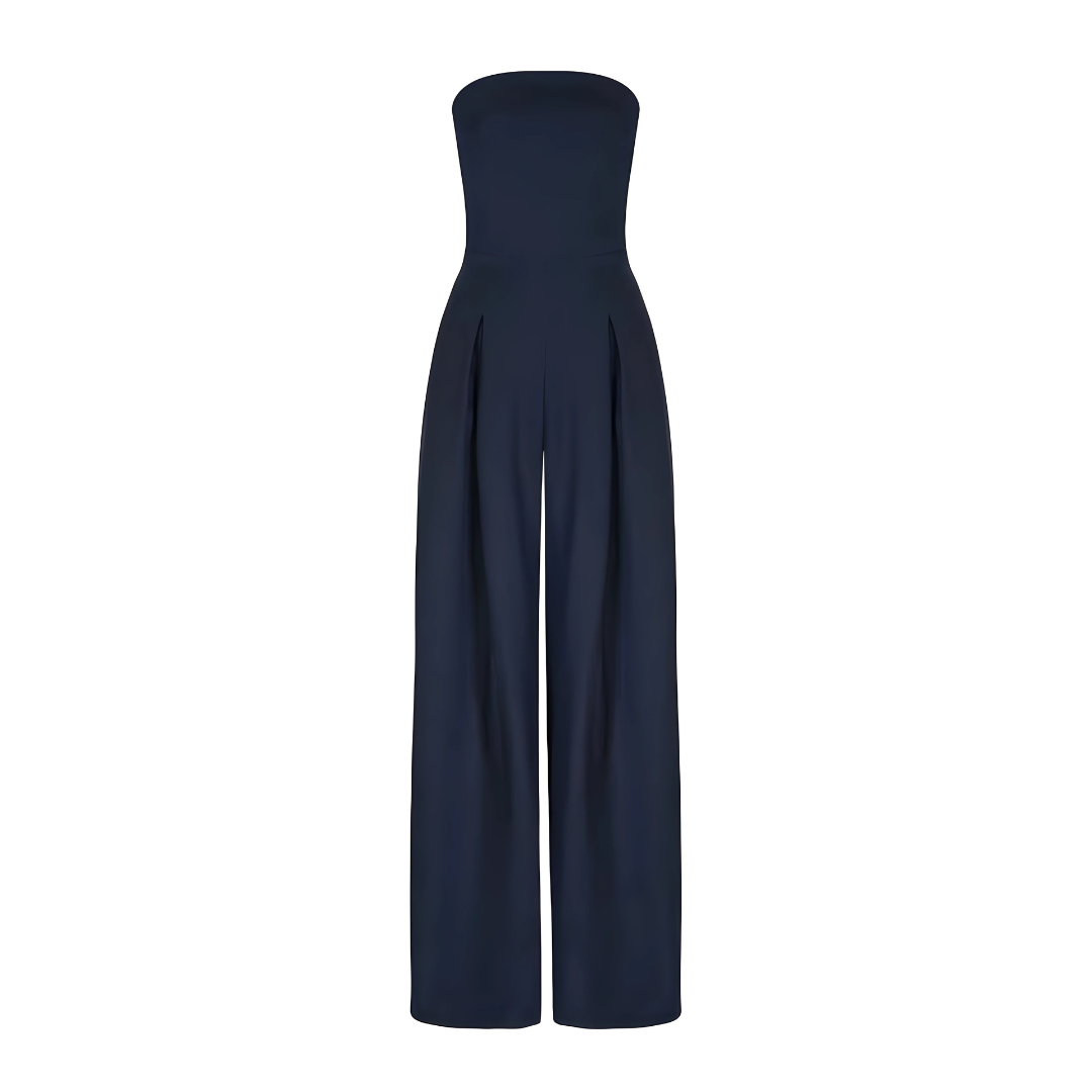 Jumpsuit strapless dames – Elegante jumpsuit zonder schouders voor feesten