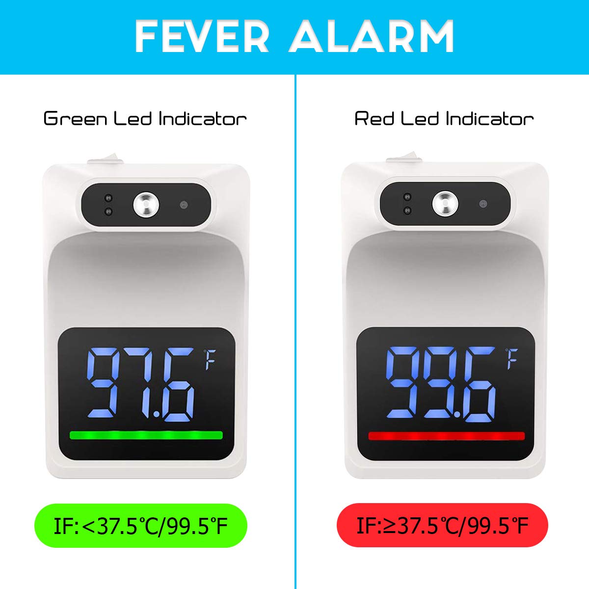 Contactloze Muur Thermometer Voorhoofd