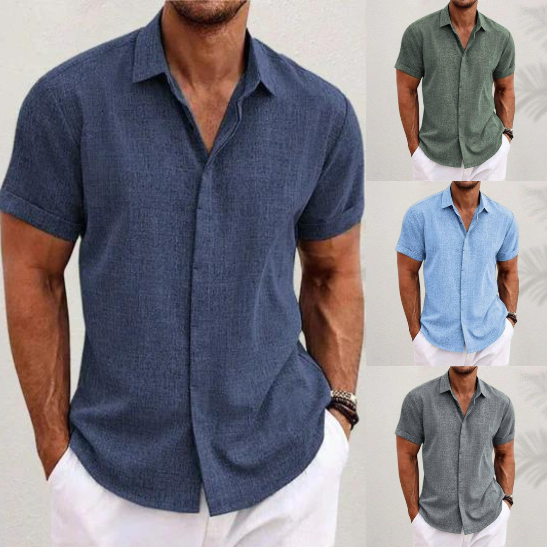 Casual Overhemd Heren – Stijlvol Button-Down Shirt van Katoen voor Vrijetijd Gebruik