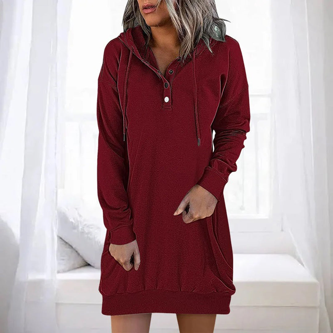 Kapuzenjurk Dames – Elegante en comfortabele jurk met capuchon voor casual stijl