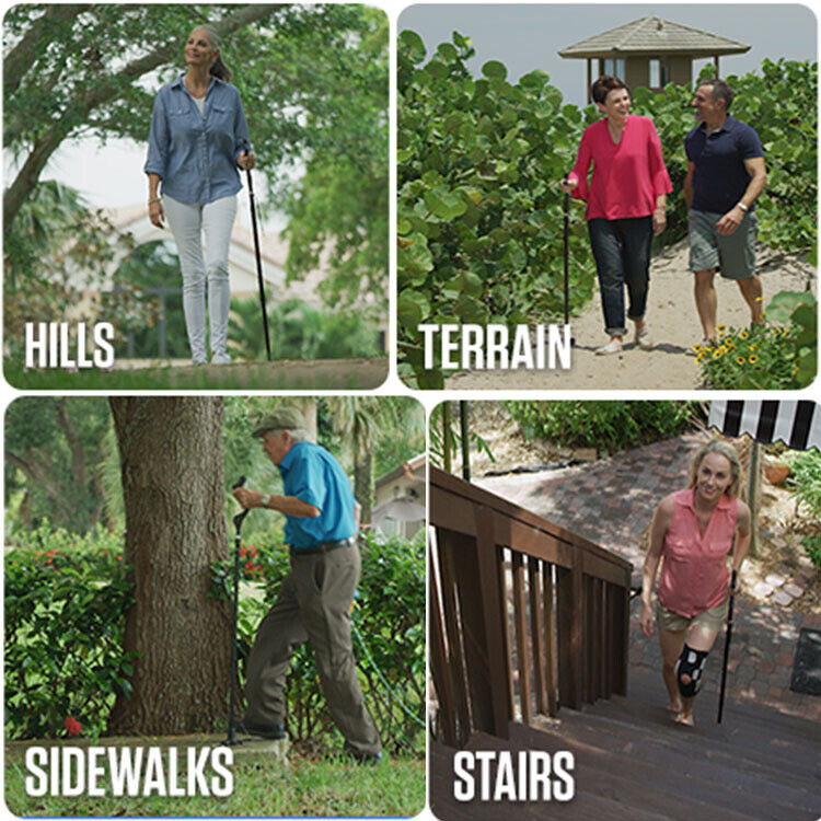 Wandelstok Senioren Lichtgewicht Verstelbaar Ergonomische Grip