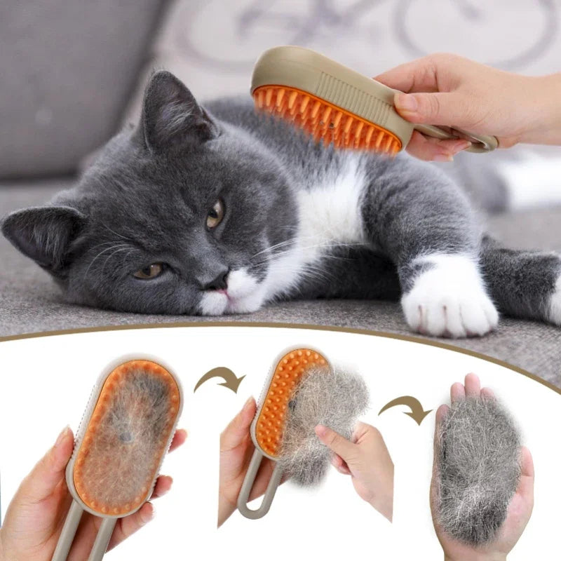 Dieren Stoom Verzorgingsborstel 3-in-1