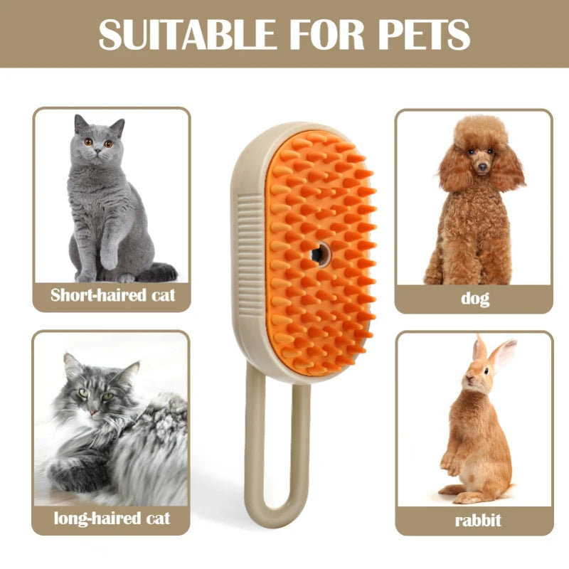 Dieren Stoom Verzorgingsborstel 3-in-1