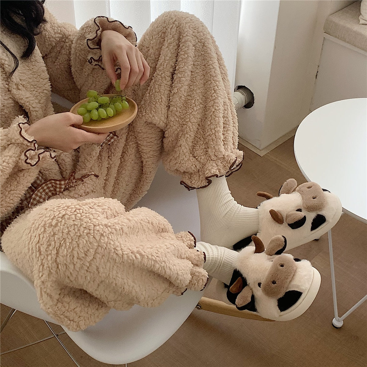 Pluche Huisschoenen Dames – Comfortabele en Warme Slippers voor Thuis