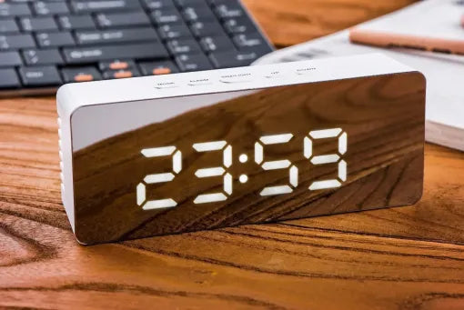 Digitale Alarmklok Spiegel Bureau Nachtlampje