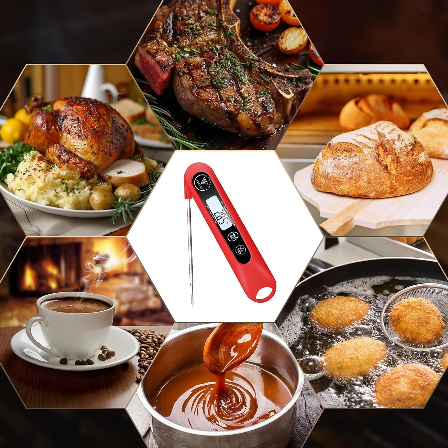 Digitale Vleesthermometer met Probe voor BBQ en Koken