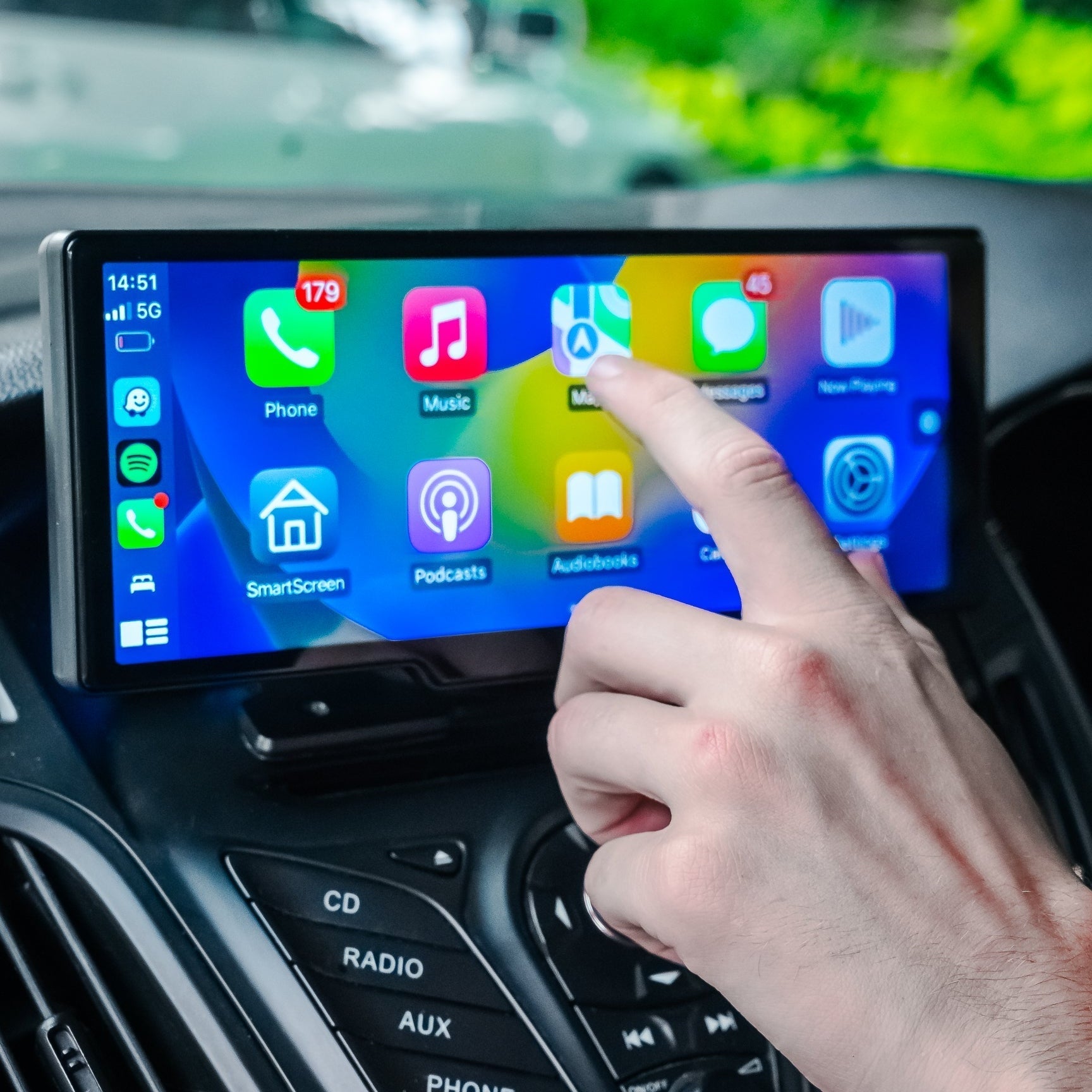 Draadloze Auto Navigatie met Touchscreen Display