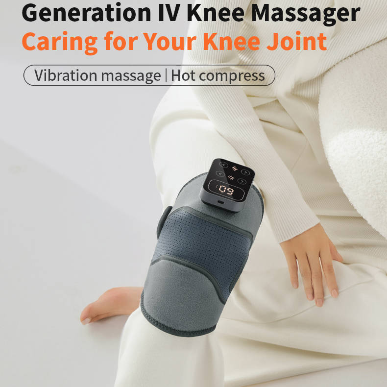 Draadloze Knie Massager Met Warmte en Vibratie