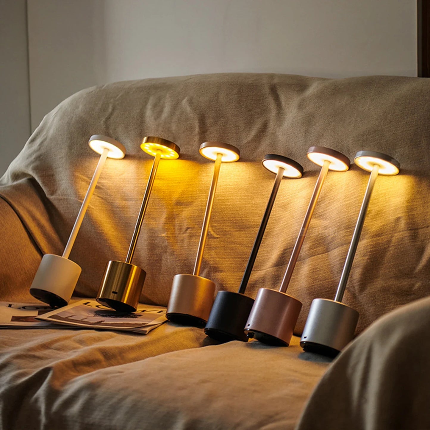 Draadloze LED Bureau Lamp met Touch Sensor en 3 Kleurtinten