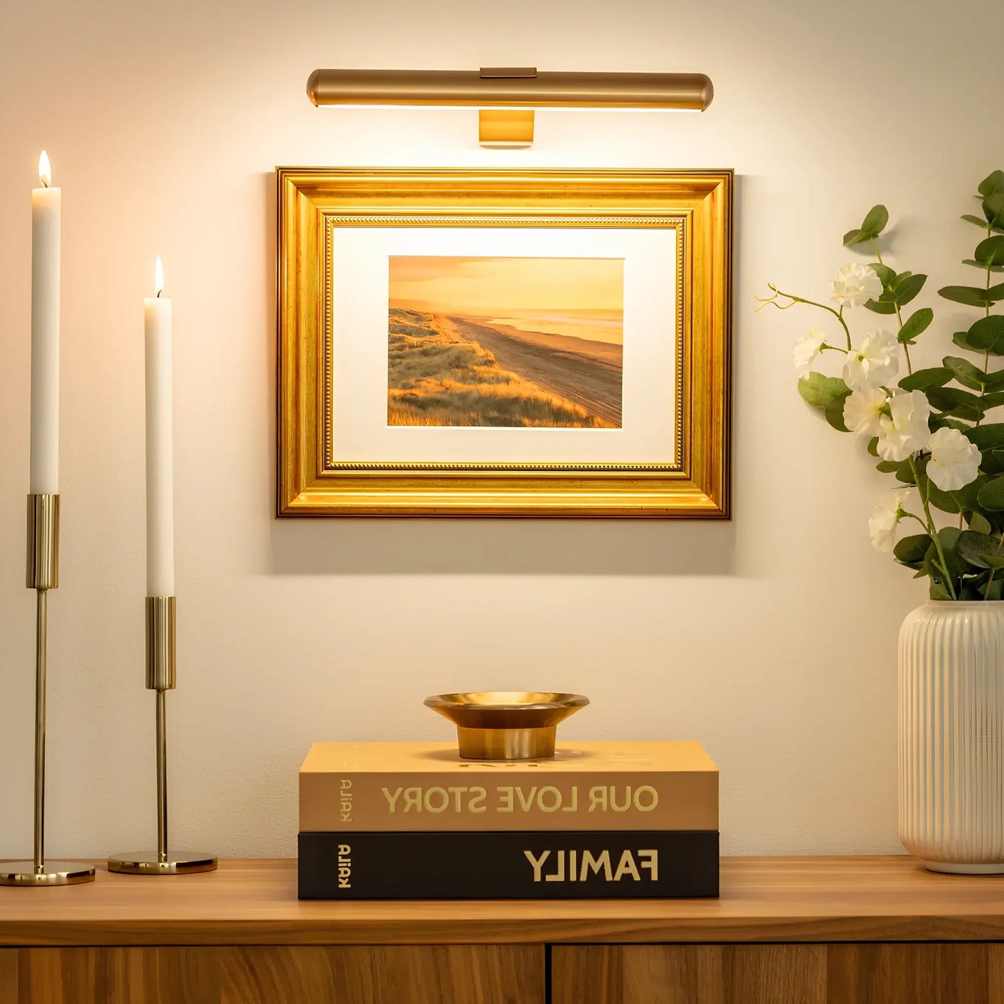 Draadloze LED Schilderijlamp Oplaadbaar Schilderij Verlichting