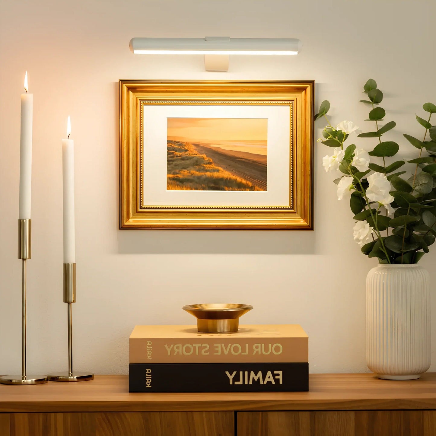 Draadloze LED Schilderijlamp Oplaadbaar Schilderij Verlichting