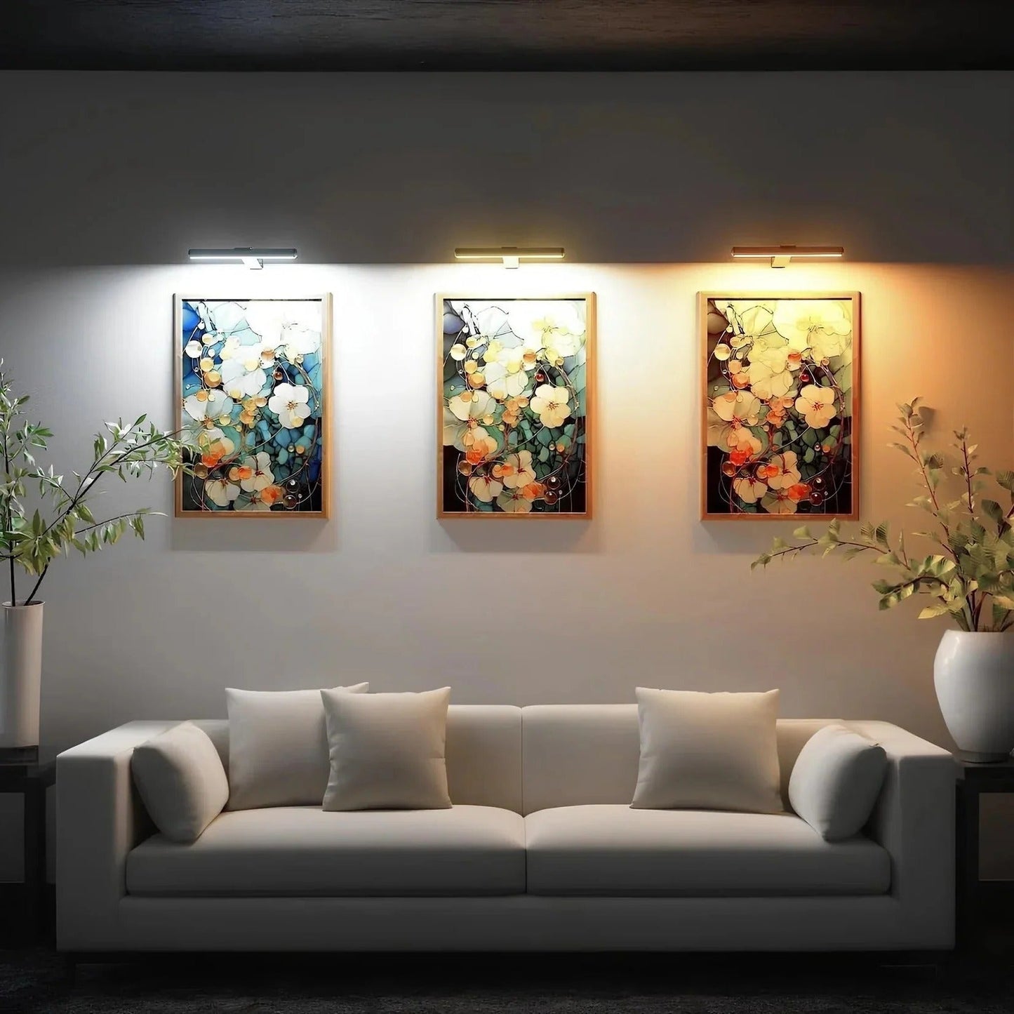 Draadloze LED Schilderijlamp Oplaadbaar Schilderij Verlichting