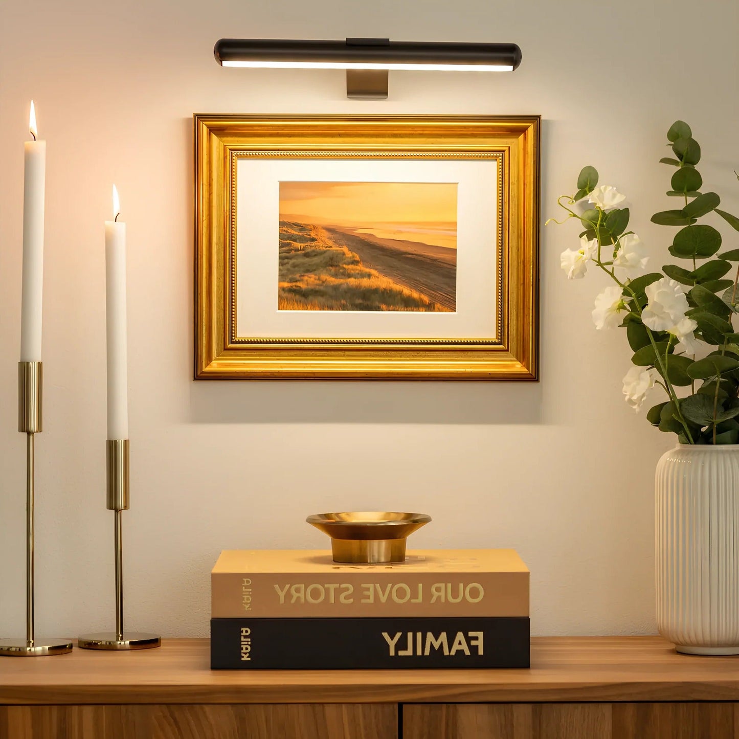 Draadloze LED Schilderijlamp Oplaadbaar Schilderij Verlichting