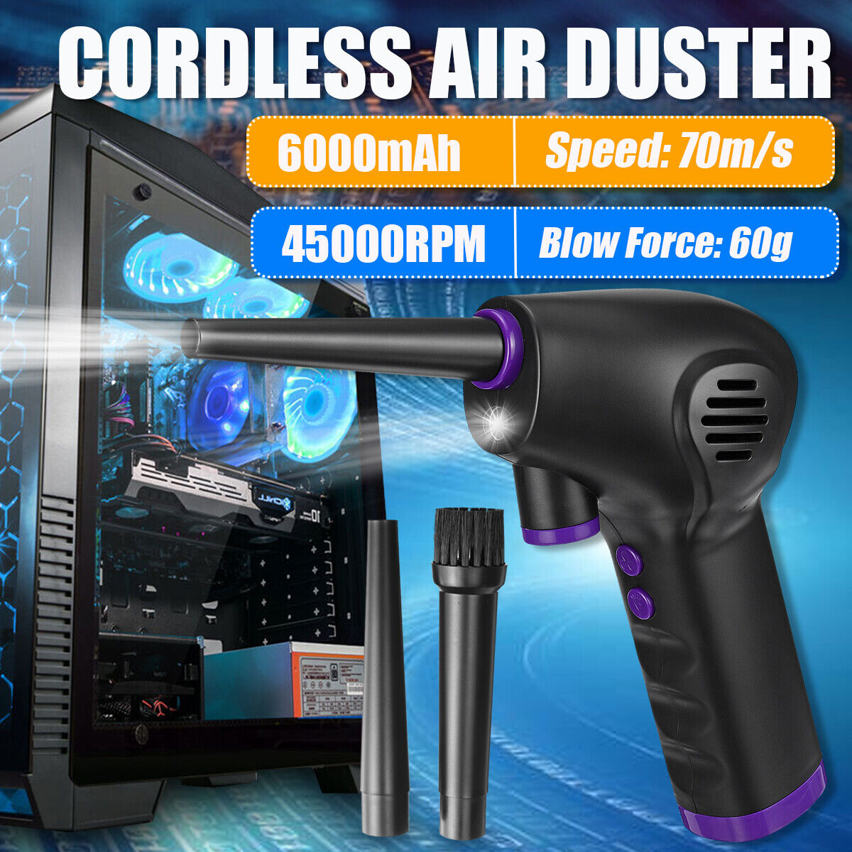 Draadloze Luchtblazer Elektrisch Blazer Ventilator