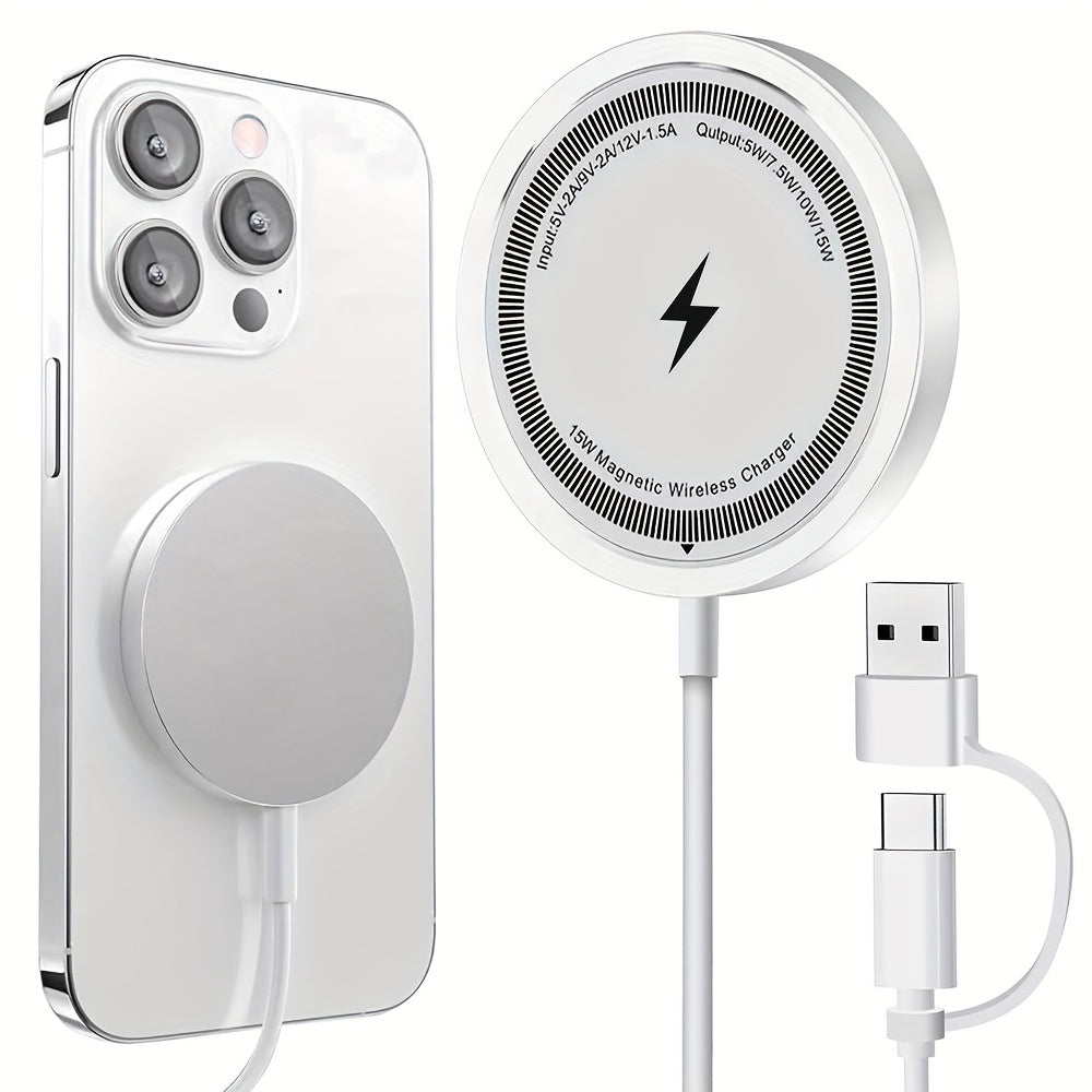 Draadloze Magnetische Telefoonoplader met USB Kabel