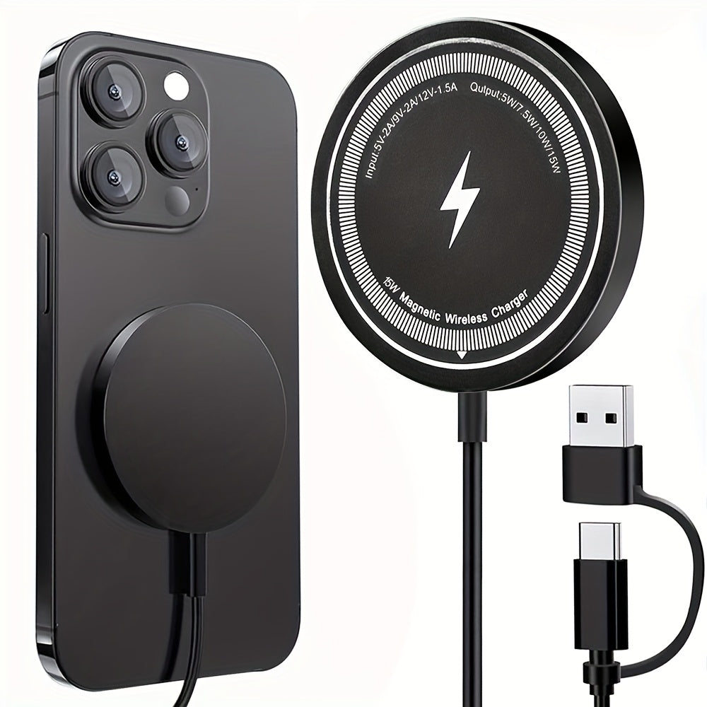 Draadloze Magnetische Telefoonoplader met USB Kabel