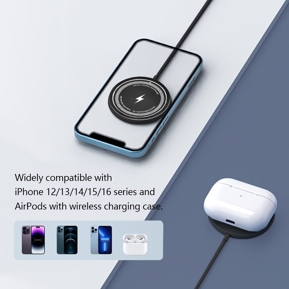 Draadloze Magnetische Telefoonoplader met USB Kabel