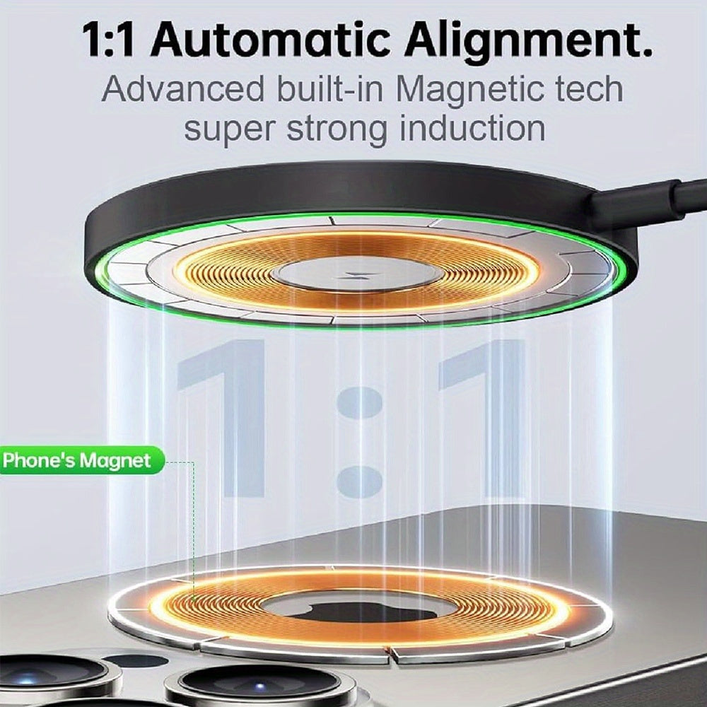 Draadloze Magnetische Telefoonoplader met USB Kabel