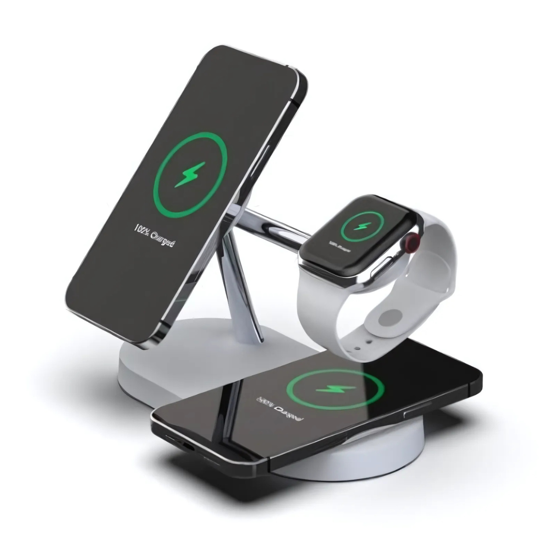 Draadloze Oplaadstation met Horloge Houder en Oplaadpad