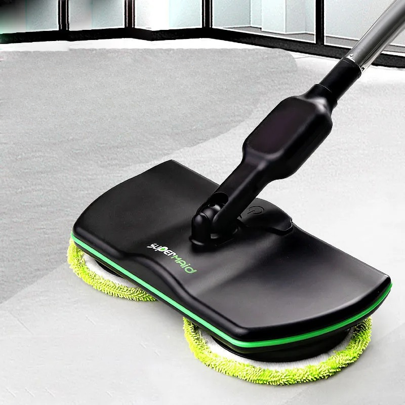Draadloze Spin Mop Vloerreiniger Schrobber