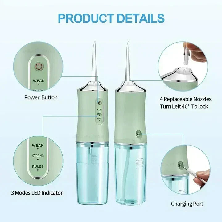 Draadloze Waterflosser Oplaadbaar Tandheelkundig