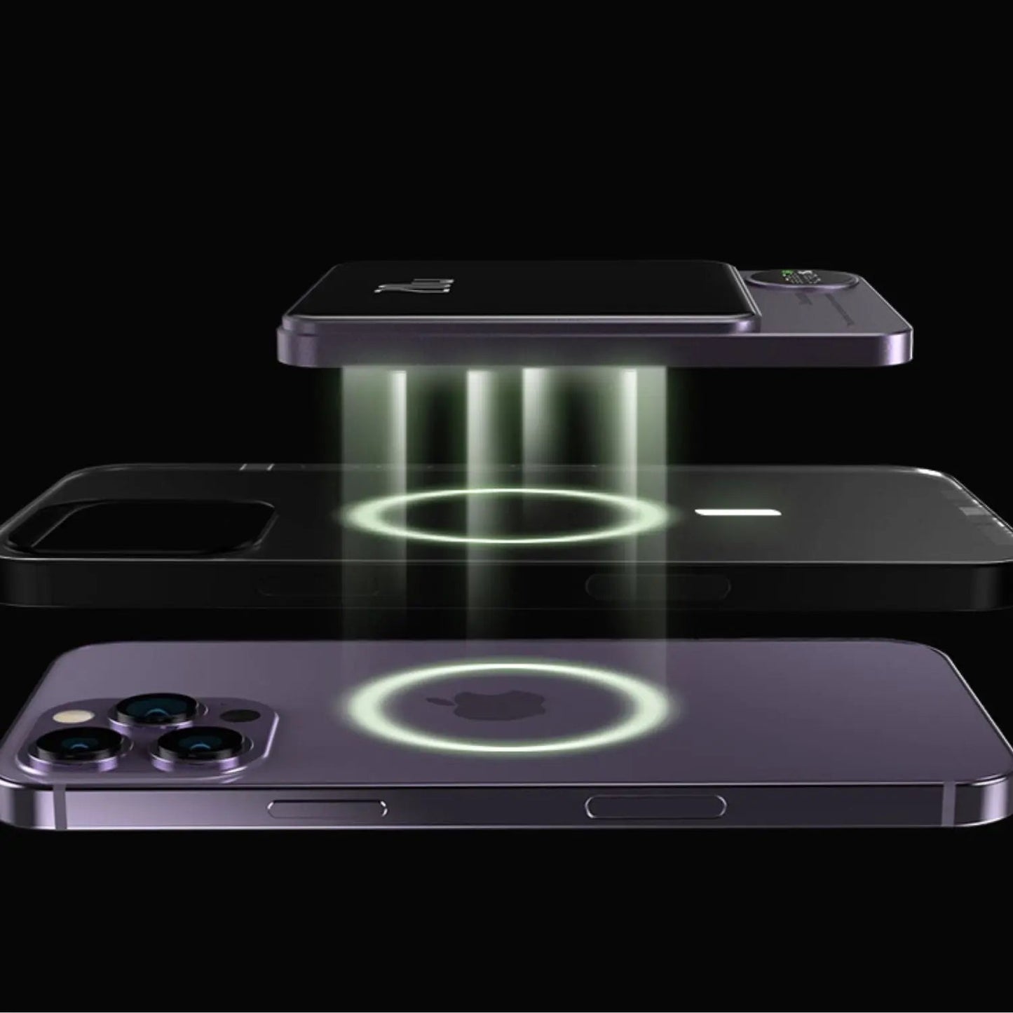 Draadloze magnetische snellader powerbank hoogcapaciteit back-up batterij
