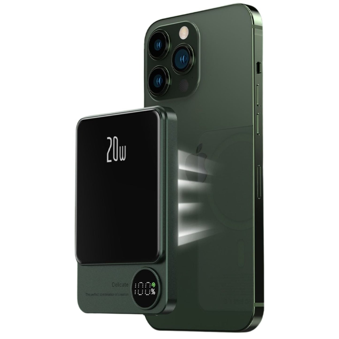 Draadloze magnetische snellader powerbank hoogcapaciteit back-up batterij