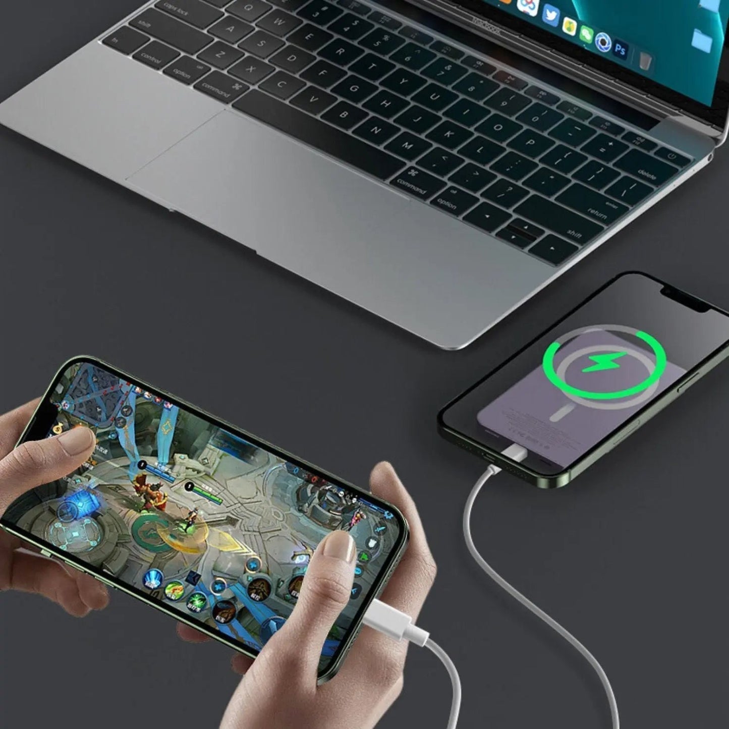 Draadloze magnetische snellader powerbank hoogcapaciteit back-up batterij