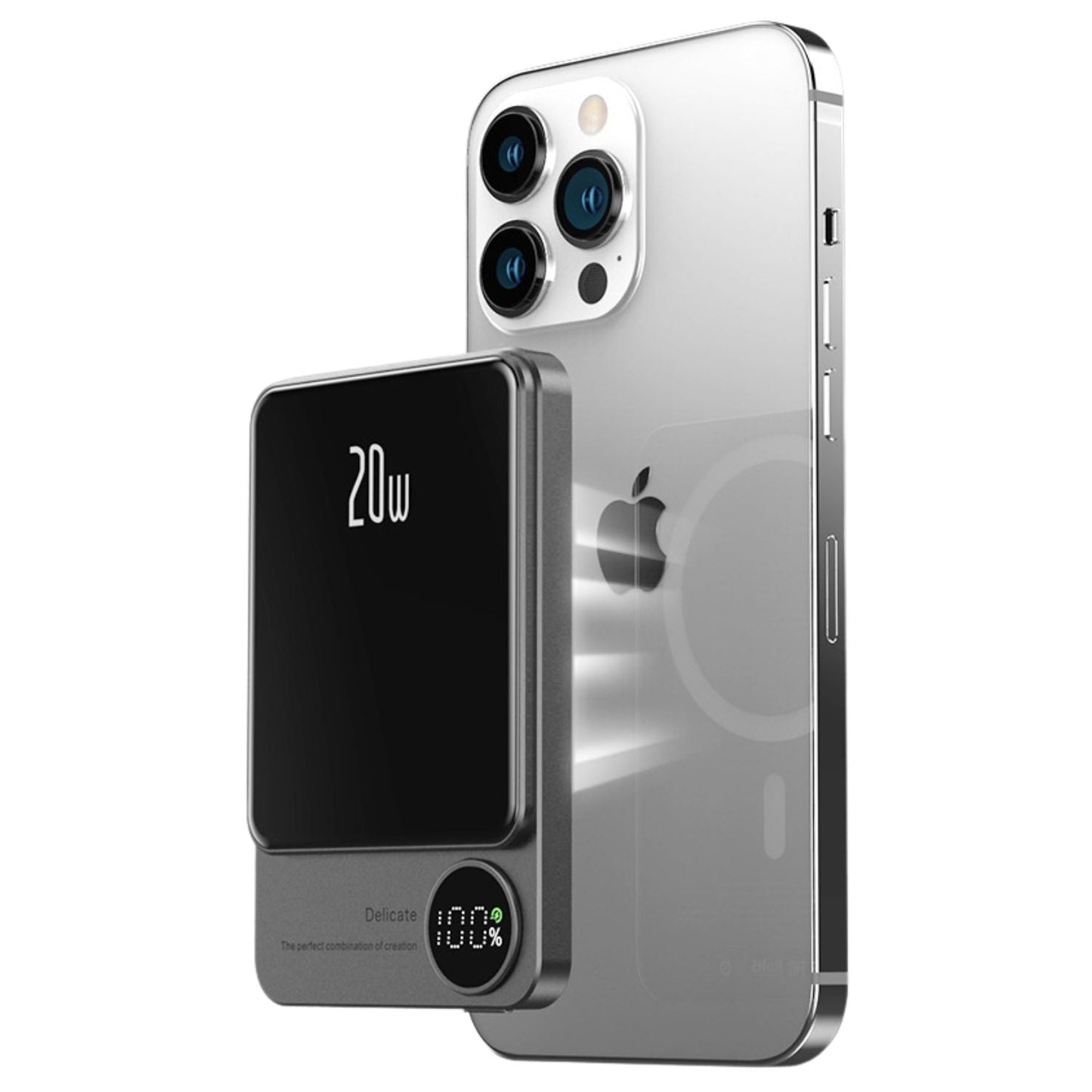 Draadloze magnetische snellader powerbank hoogcapaciteit back-up batterij
