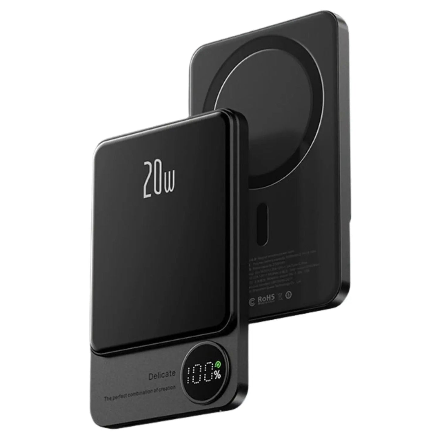 Draadloze magnetische snellader powerbank hoogcapaciteit back-up batterij