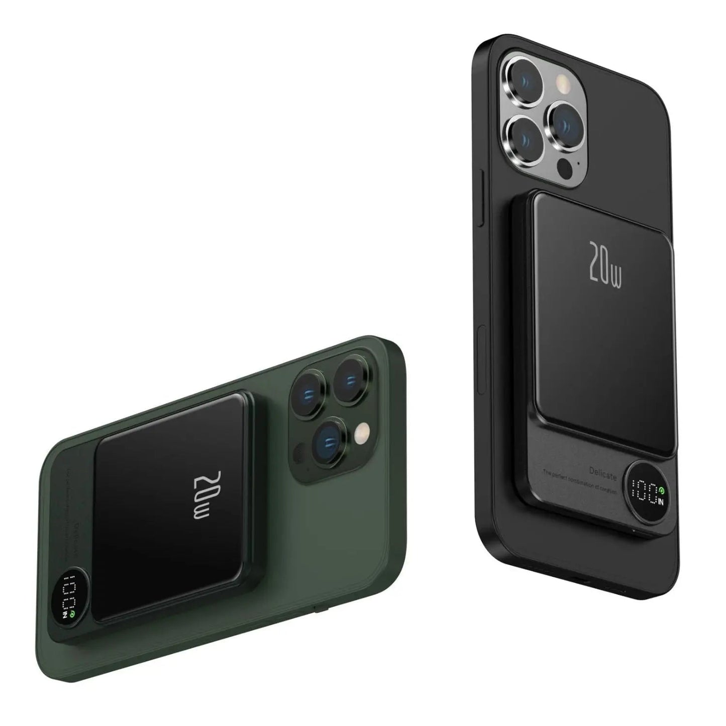 Draadloze magnetische snellader powerbank hoogcapaciteit back-up batterij