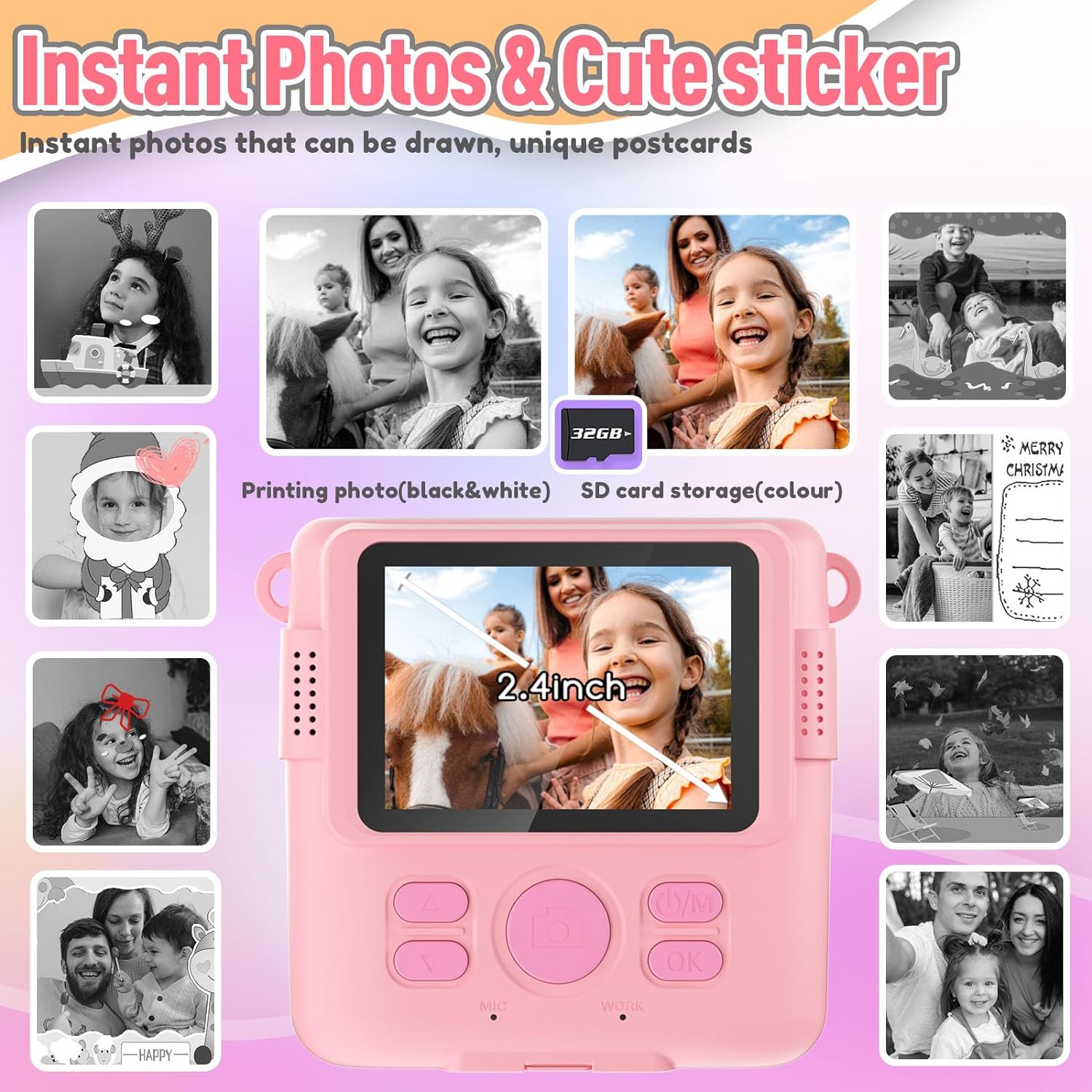 Draagbare Digitale Instant Print Camera Voor Kinderen