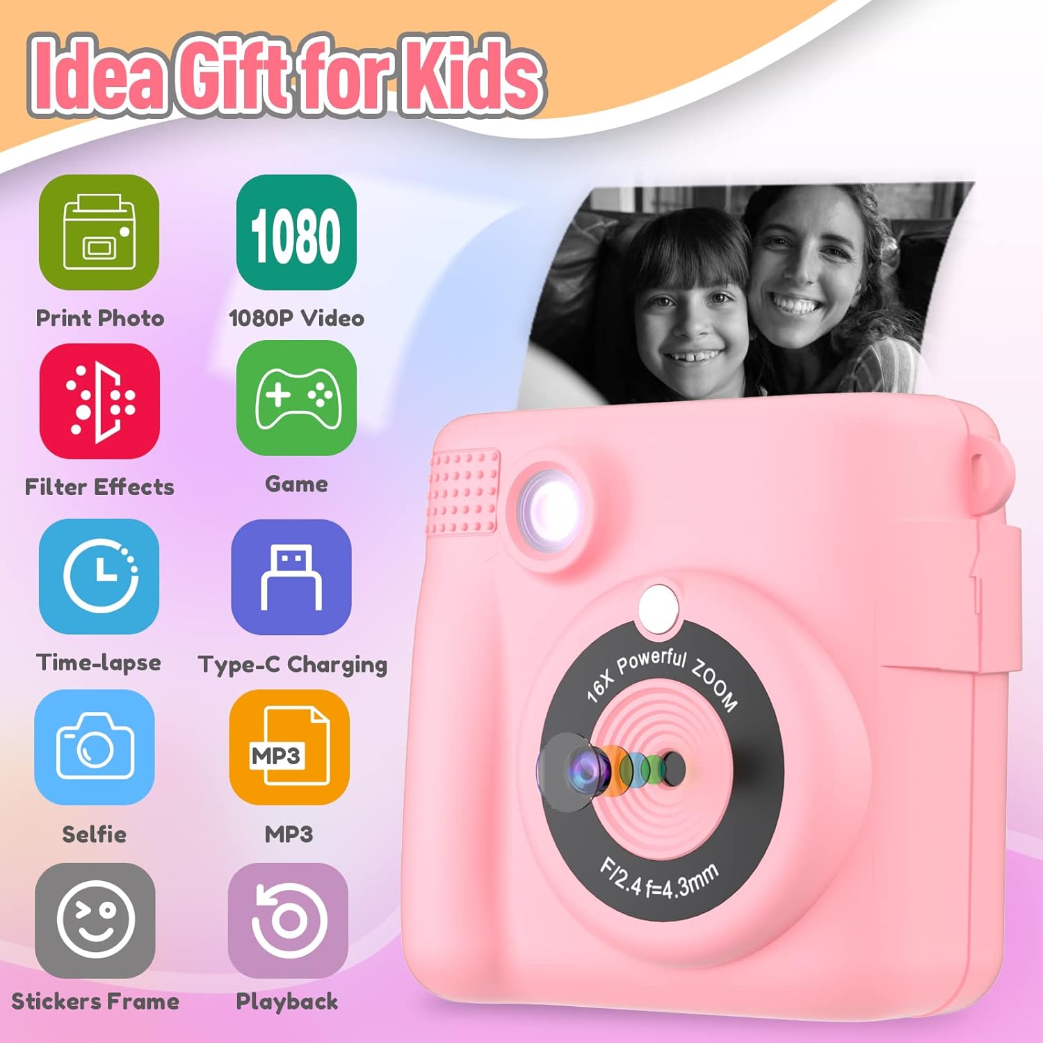 Draagbare Digitale Instant Print Camera Voor Kinderen
