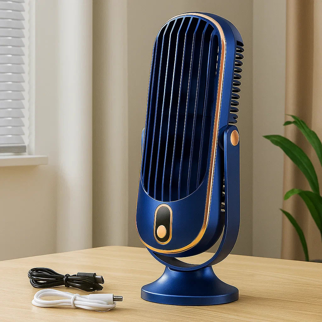 Draagbare USB Bureauventilator met Draaikop