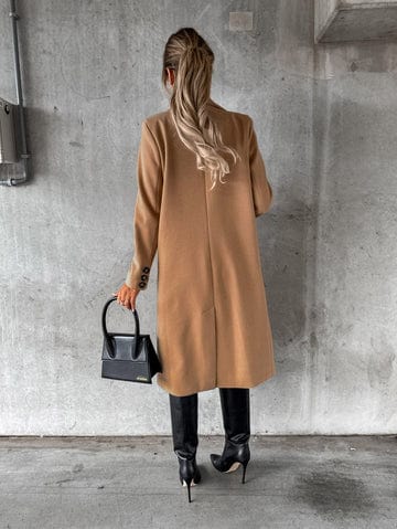 Damesmantel met dubbele rij knopen – Elegante trenchcoat voor vrouwen, stijlvol en warm