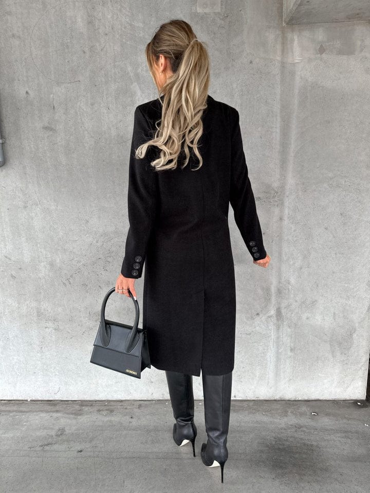 Damesmantel met dubbele rij knopen – Elegante trenchcoat voor vrouwen, stijlvol en warm