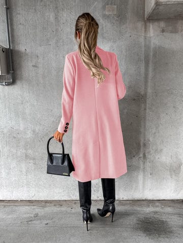 Damesmantel met dubbele rij knopen – Elegante trenchcoat voor vrouwen, stijlvol en warm