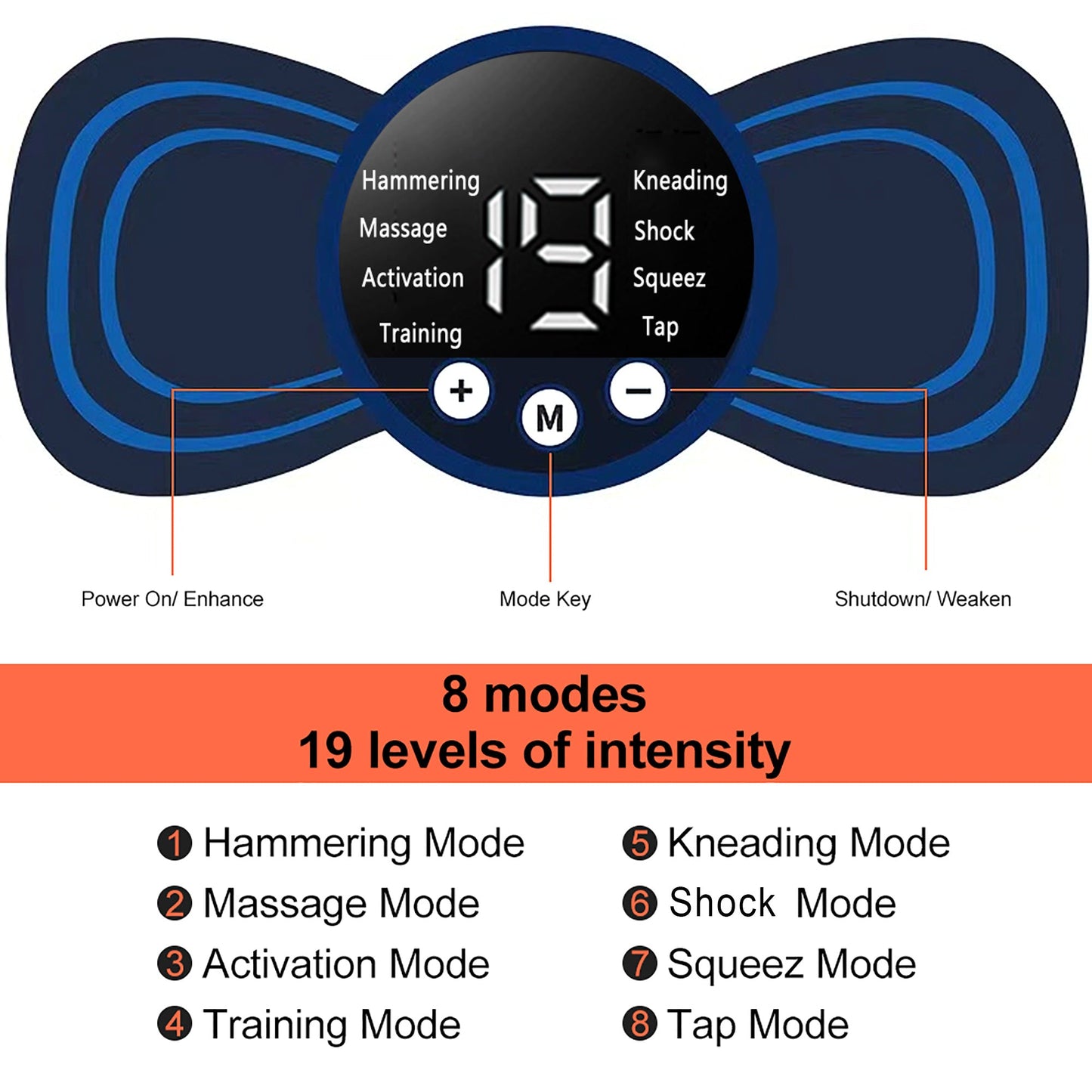 Elektrische EMS Nekmassager voor Spierontspanning