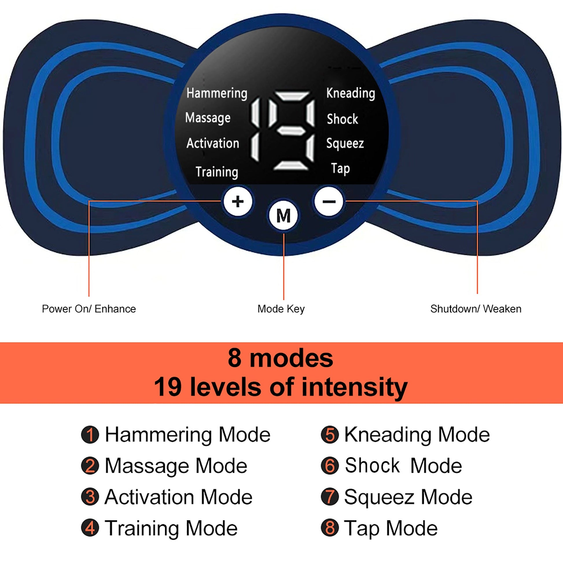 Elektrische EMS Nekmassager voor Spierontspanning