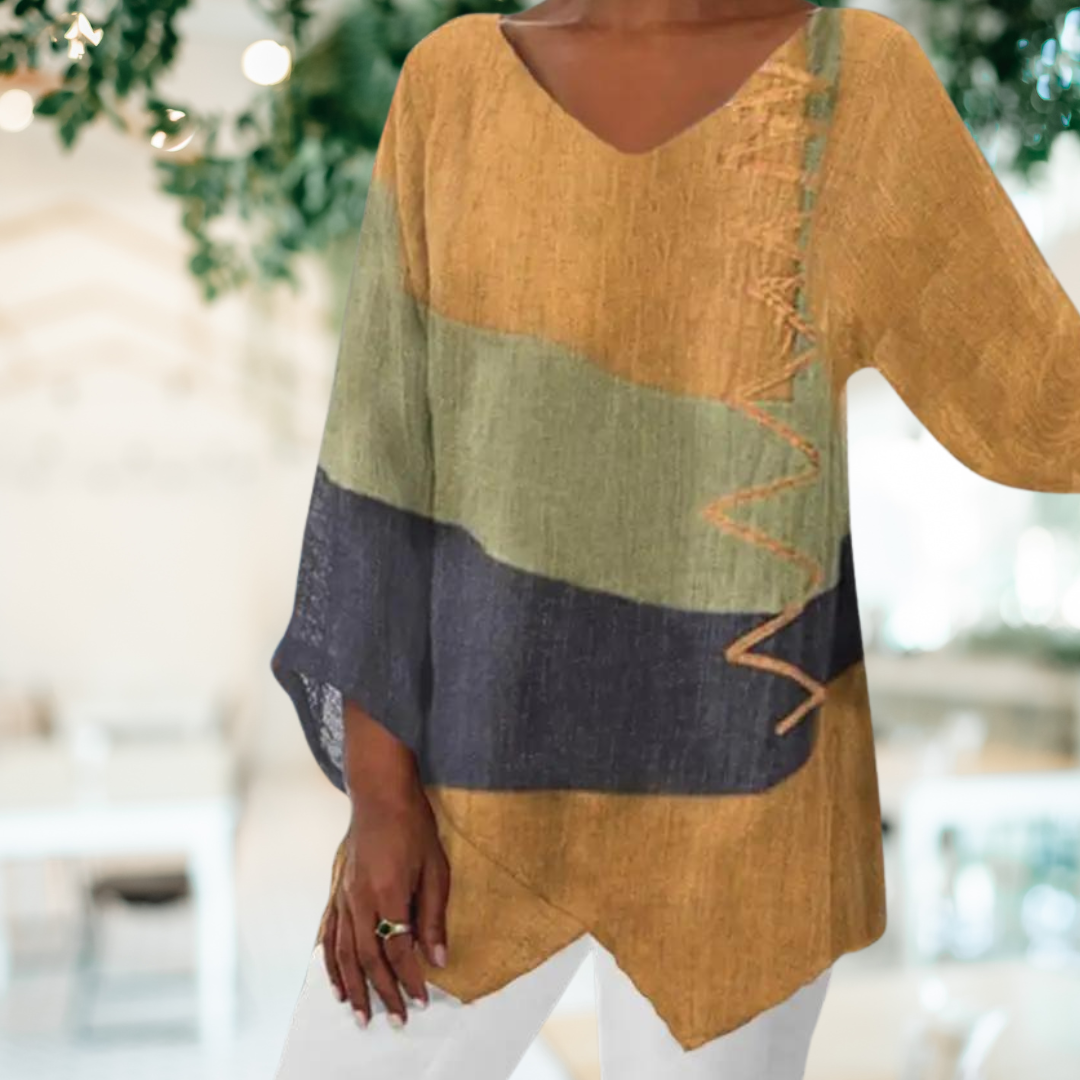 Blouse Dames – Elegante Blouse met Korte Mouwen en Stijlvolle Pasvorm